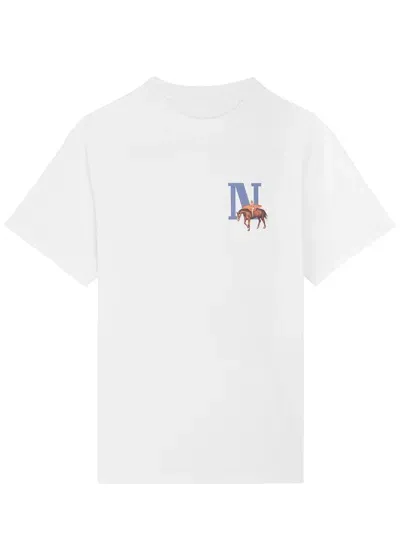 Nahmias Shores Printed Cotton T-shirt In White