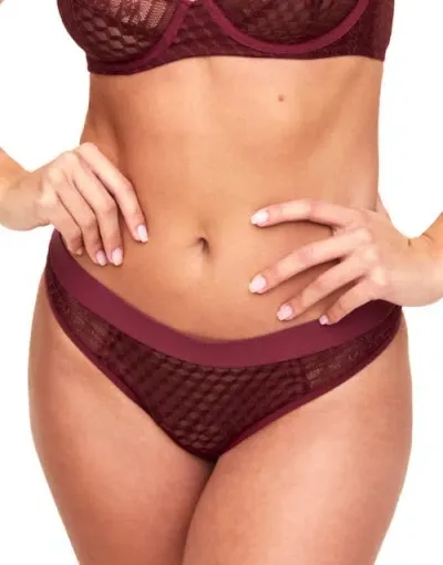 Naia Pietra Thong Panties In Dark Brown