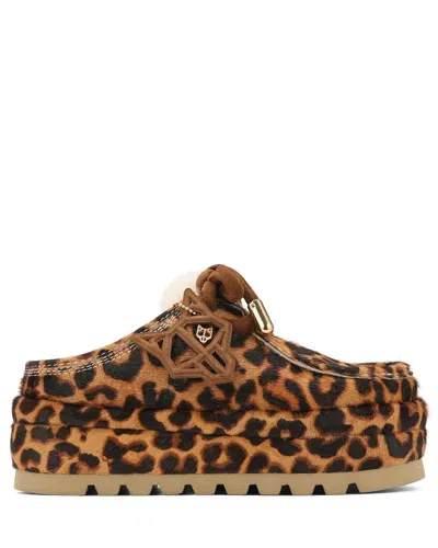 Naked Wolfe Blizzard Leopard Pony/shearling In Leopard-suede/shearling