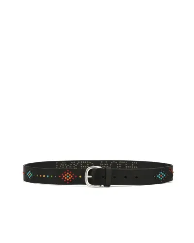 Naked Wolfe Man Western Belt Black Leather