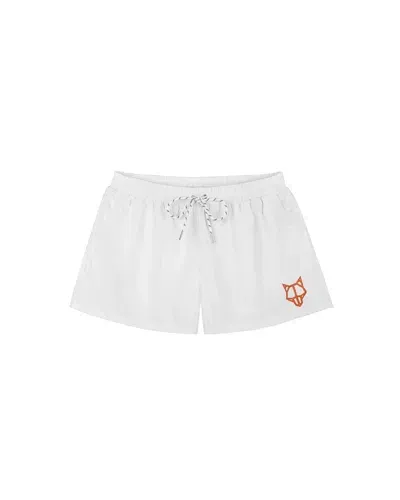 Naked Wolfe Man Wolfe Head Swim Shorts White