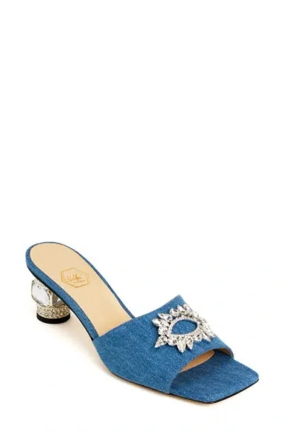 Nalebe Aurum Embellished Slide Sandal In Dark Indigo