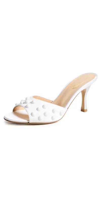 Nalebe Stellar Satin Mules White