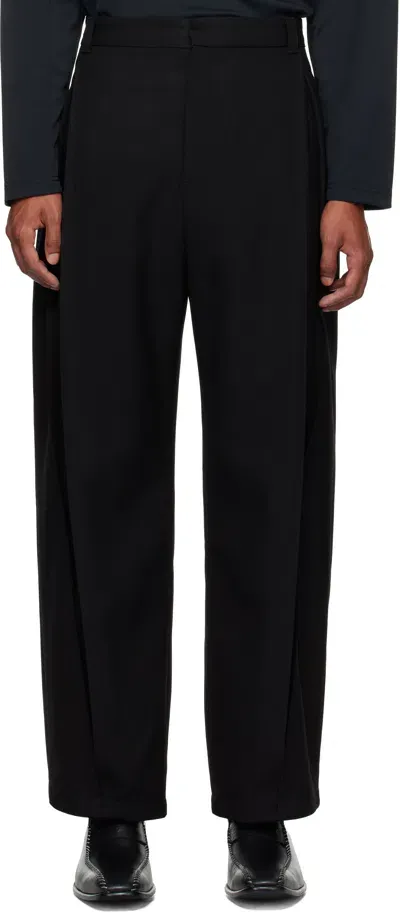 Namesake Black Kevin Pleated Trousers In Euphoric Black