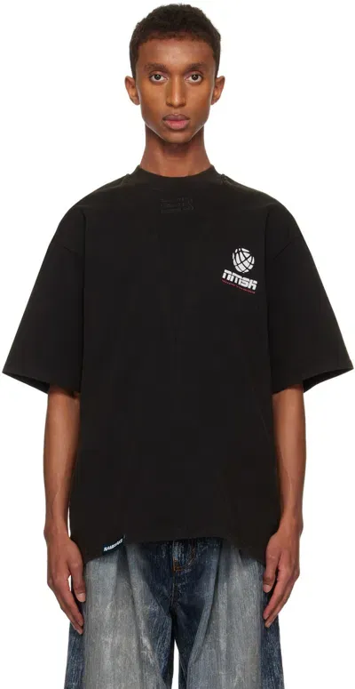 Namesake Black Sava Washed Oversized Estate T-shirt In Euphoric Black