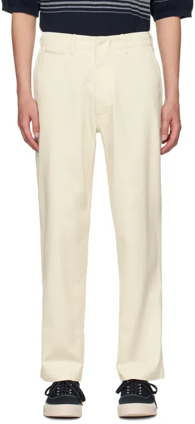 Nanamica Off-white Wide Trousers In Na Natural