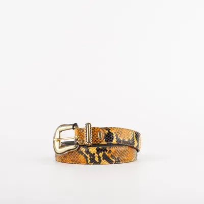 Nanni Python Print Belt In Yellow