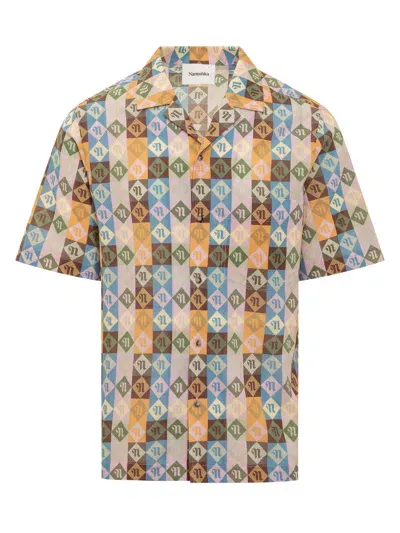 Nanushka Bodil Camp Shirt In Multicolor