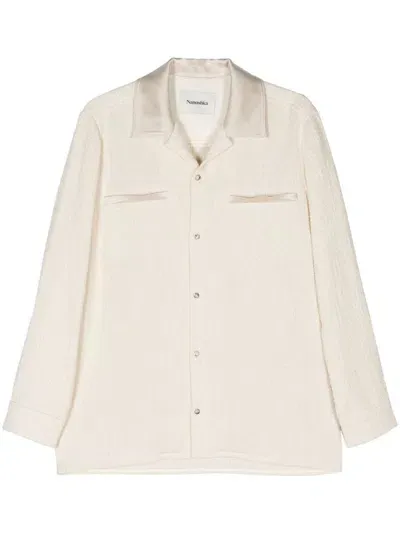 Nanushka Buttoned Relaxed Fit Shirt In Beige