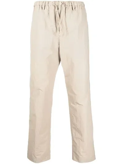 Nanushka Elasticated-waist Straight-leg Trousers In Neutrals