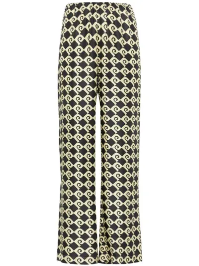 Nanushka Geometric Trousers In Black