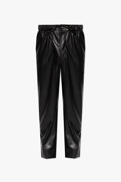 Nanushka Jain Trousers In Vegan Leather In Black