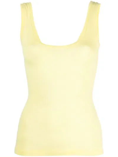 Nanushka Knitted Tank Top In Yellow