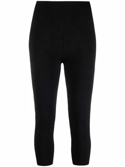 Nanushka Knitted Three-quarter Leggings In Black