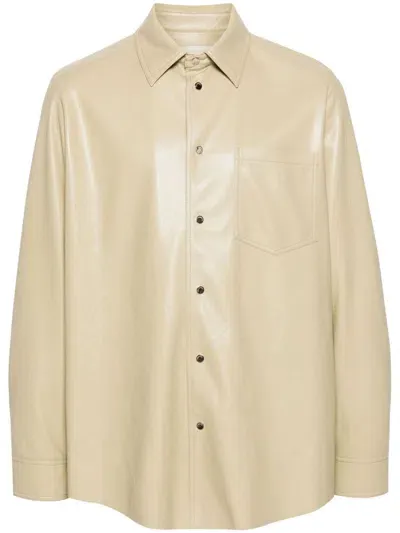 Nanushka Long-sleeve Recycled-polyester Shirt In Green