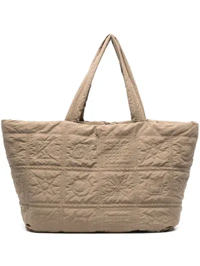 Nanushka Padded Tote Bag In Nude