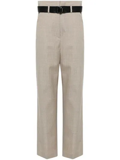 Nanushka Straight-leg Trousers In Neutrals