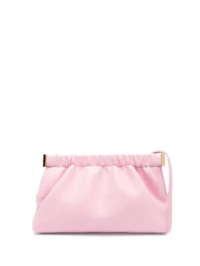 Nanushka The Bar Ruched Clutch Bag In Pink