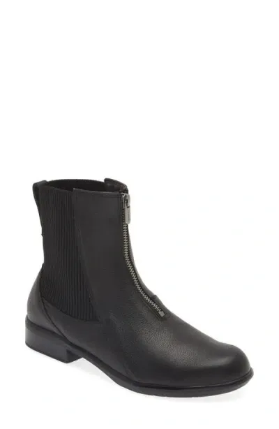 Naot Bora Chelsea Boot In Soft Black Leather