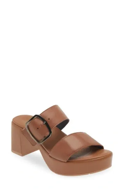 Naot Celeb Platform Slide Sandal In Brown