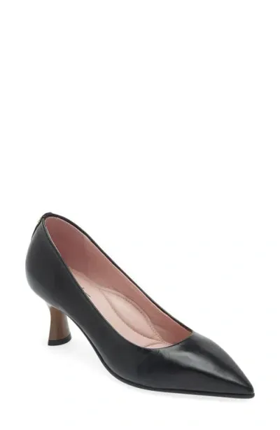 Naot Margot Pointed Toe Pump In Blacksheen Leather