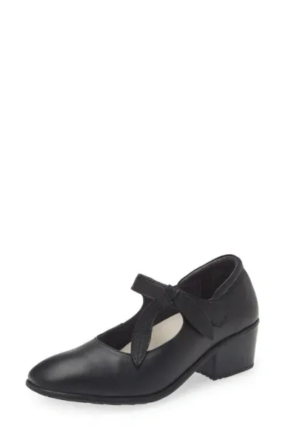 Naot Nobility Mary Jane Pump In Jet Black Leather