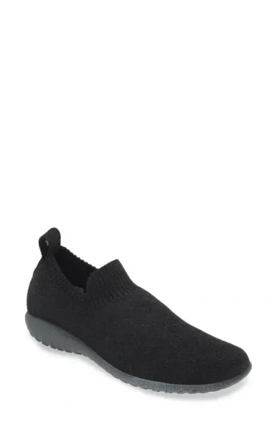 Naot Nuku Slip-on Sneaker In Black/grey Knit