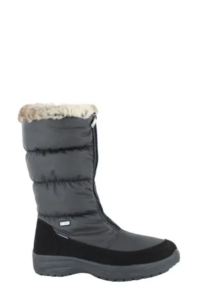 Naot Snow Faux Fur Lined Water Resistant Boot In Black