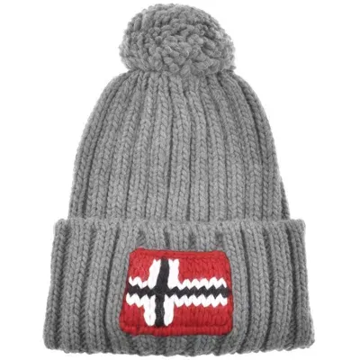 Napapijri Semiury 5 Beanie Hat Grey In Gray