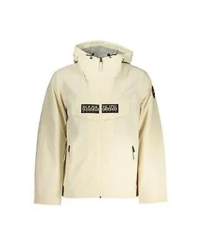 Pre-owned Napapijri Wasserdichte Sportjacke Mit Kapuze Und Kontrastdetails - Jackets - In Beige