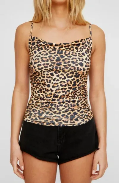 Nasty Gal Leopard Print Ruched Camisole