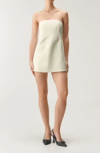 Nasty Gal Tailored Overlay Romper In Cream