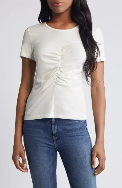 Nation Ltd Alina Ruched T-shirt In White