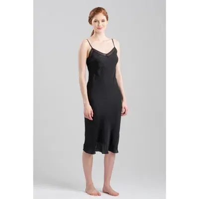 Natori Ashley Icon Gown W/ Lace In Black