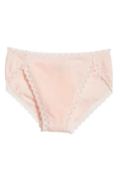 Natori Bliss Cotton French Cut Briefs In Seashell