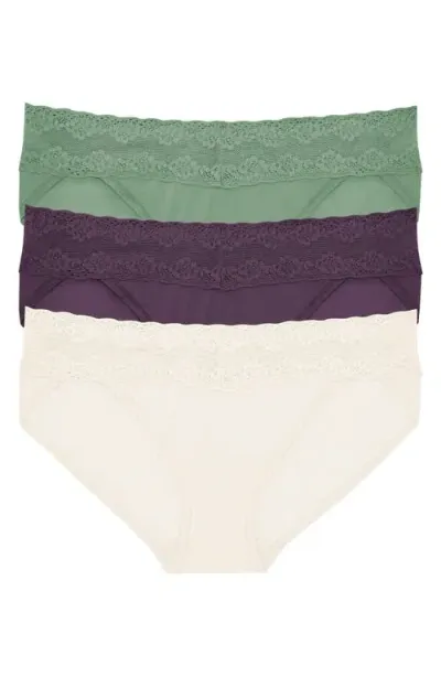 Natori Bliss Perfection 3-pack Bikini Briefs In Verbena