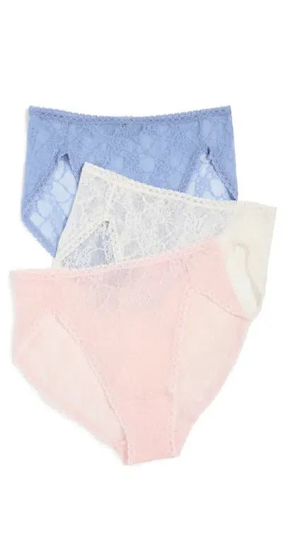 Natori French Cut Panties 3 Pack Seashell In Multi