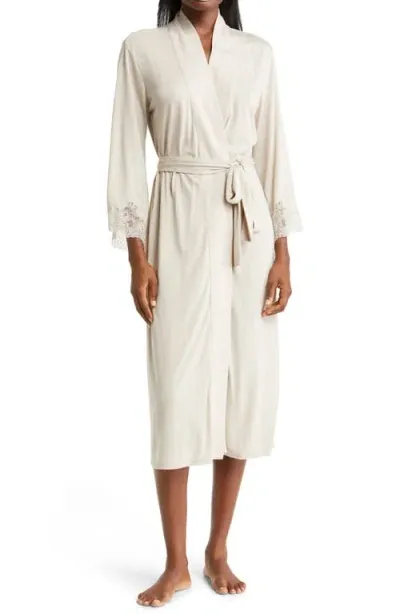 Natori Luxe Shangri-la Robe In Cashmere W/cocoon