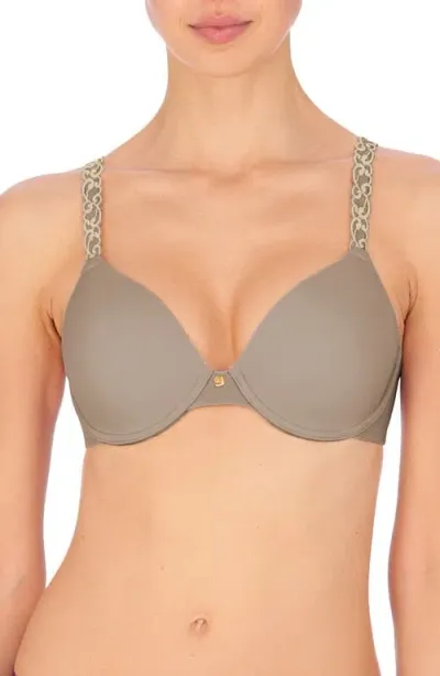 Natori Pure Luxe Underwire T-shirt Bra In Smoky/ivory