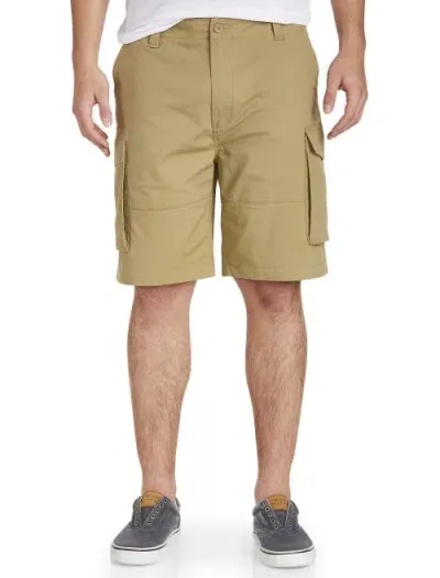 Nautica Stretch Ripstop Cotton Cargo Shorts In Tuscan Tan