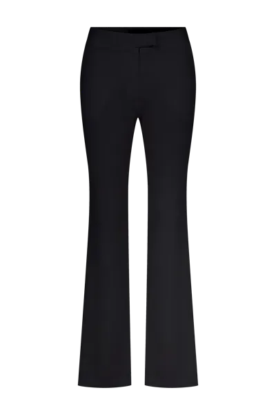 Nazli Ceren Arced Straight Cut Trousers In Charcoal