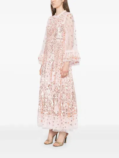 Needle & Thread Fern Ankle Gown In Pink