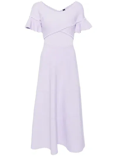 Needle & Thread Wrap Front Knit Gown In Purple