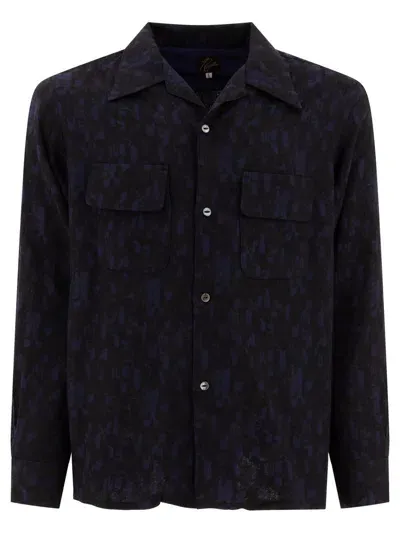 Needles Abstract Jacquard Shirts In Navy