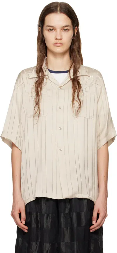 Needles Beige Cowboy One Up Shirt In A-beige