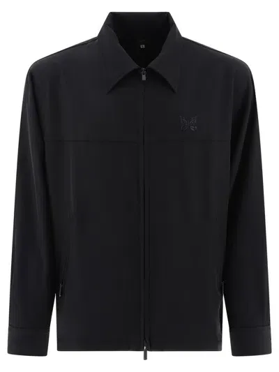 Needles Butterfly Embroidered Zip In Black