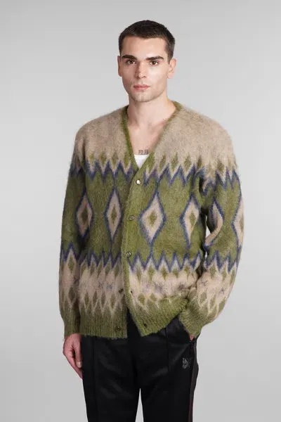 Needles Cardigan In Green Mohair