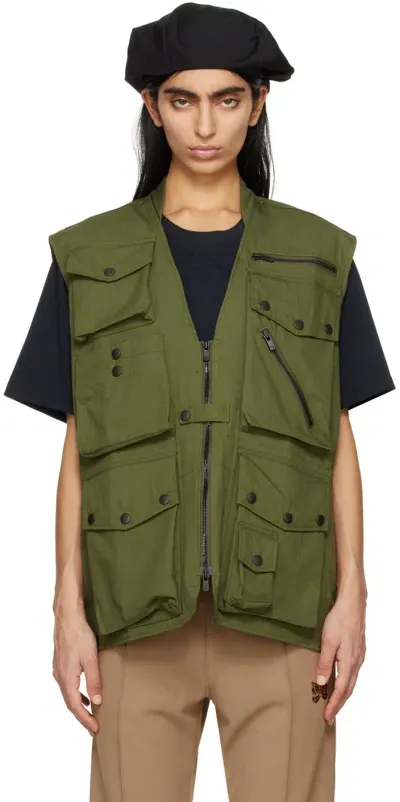 Needles Khaki Field Vest In A-olive