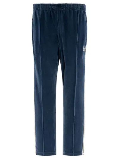 Needles Narrow Track Trousers In Blue