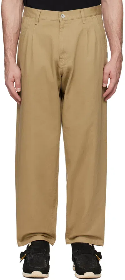 Neighborhood Beige Two Tuck Trousers